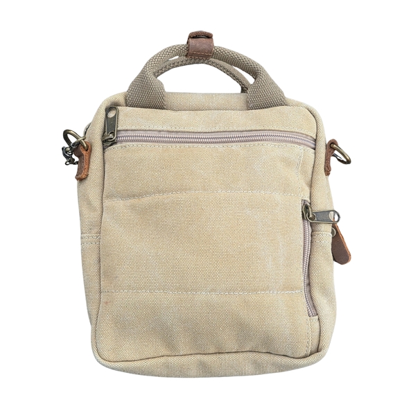 Selina Vaughan Studios Canvas Mini Backpack Crossbody Rooster Print Tan Boho - Picture 8 of 16